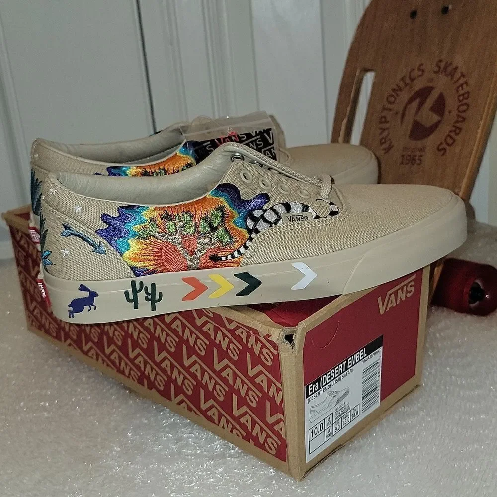 RARE New Vans Desert Embellish Tan Safari Cactus Joshua Tree Size US Mens 10